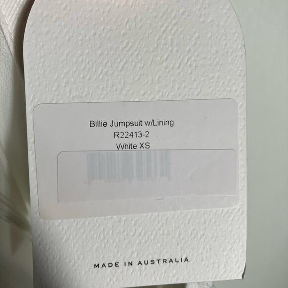 Rumer the label Billie Jumpsuit sold out style runway white floral wide leg NWT - Picture 9 of 9